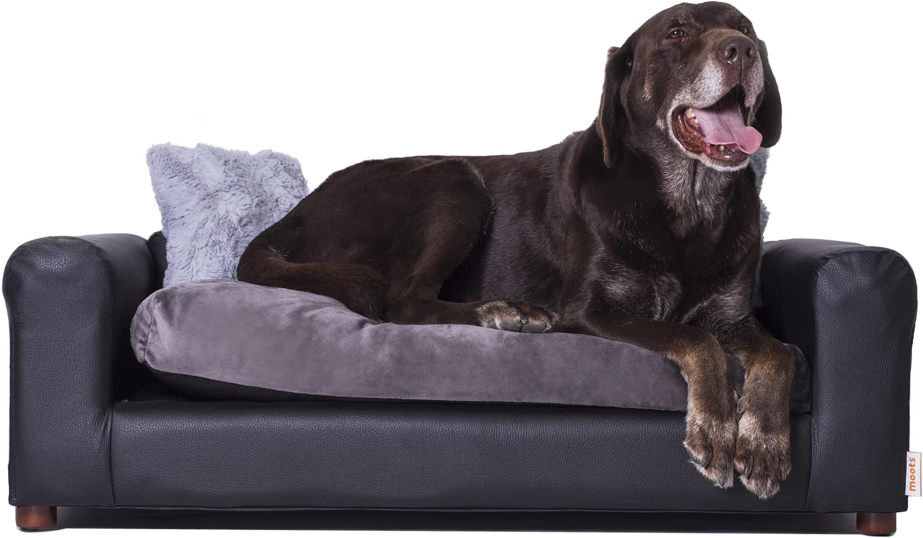 Craoopii Pet Sofa Bed, Vintage Cat Dog Faux Leather Sofa