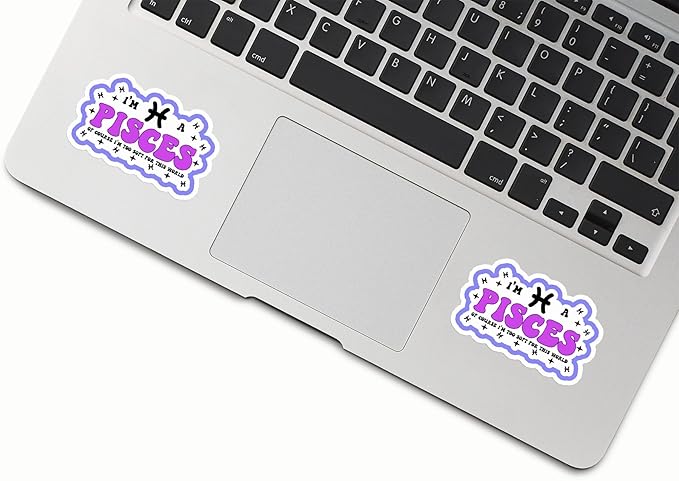 (3Pcs) I'm A Pisces of Course I'm Too Soft for This World Stickers - Zodiac Sign Sticker - Star Sign Sticker - Funny Zodiac - Gift for Pisces Decal - Book Laptop Water Bottles Decal