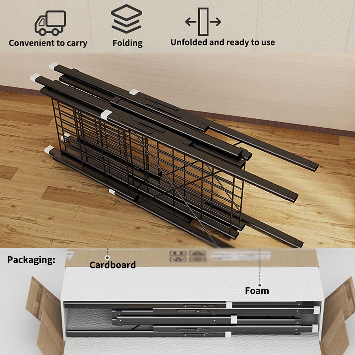 Armario Armario de Tela Plegable con Barra para Colgar y Almacenamiento Armario portátil para Organizador de Ropa de Dormitorio (E 100x45x165cm)