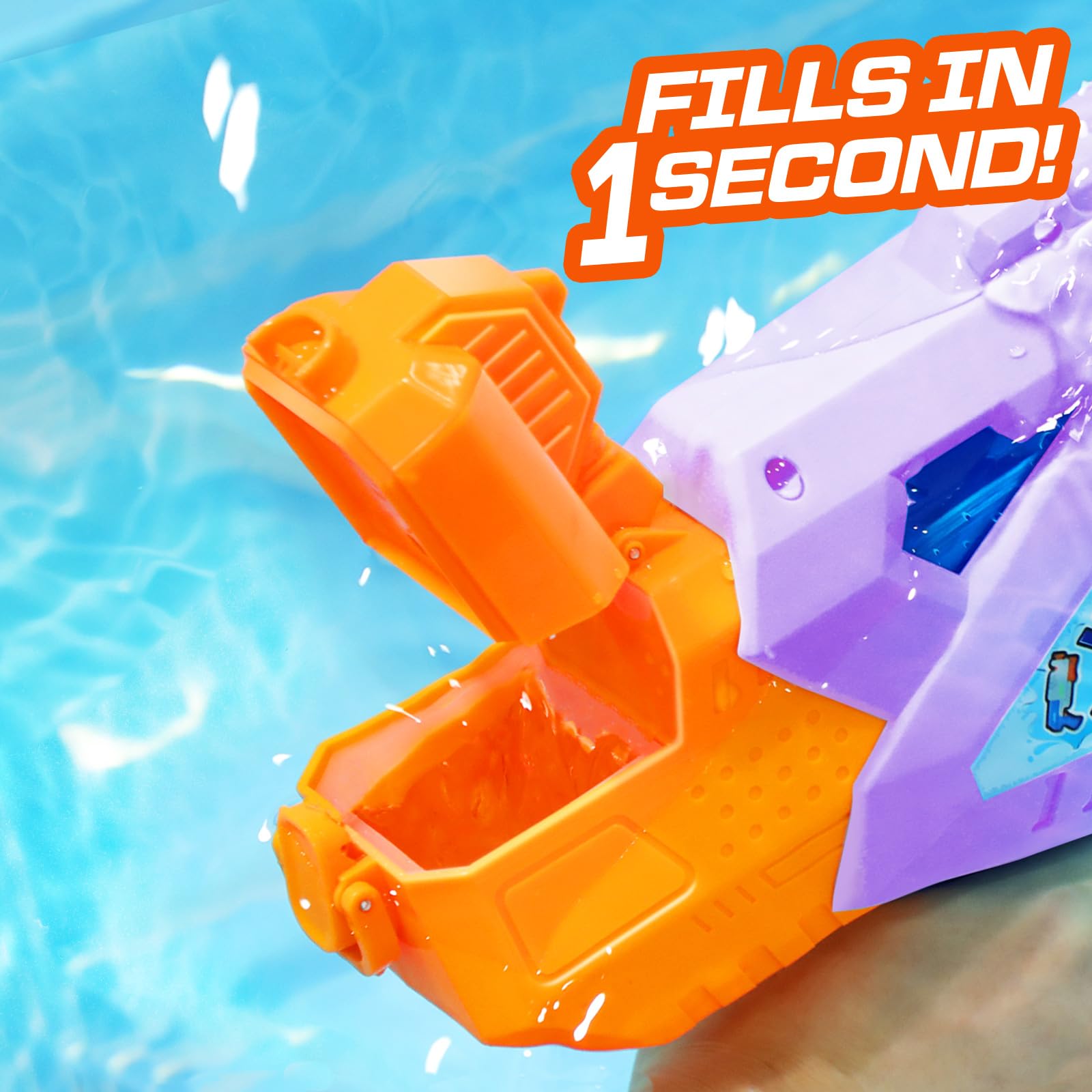 Quanquer 1200 ml super pistola de agua para adultos y niños – Paquete de 2 pistolas de agua con alcance de 10 m – Idea de regalo para batallas de agua veraniegas en el jardín, la piscina y el jardín