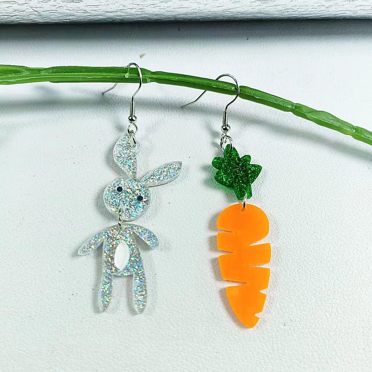 Easter Bunny Egg Dangle Earrings for Women Bunny Drop Earrings Cute Bunny Earrings Egg Earrings for Women - Image 3