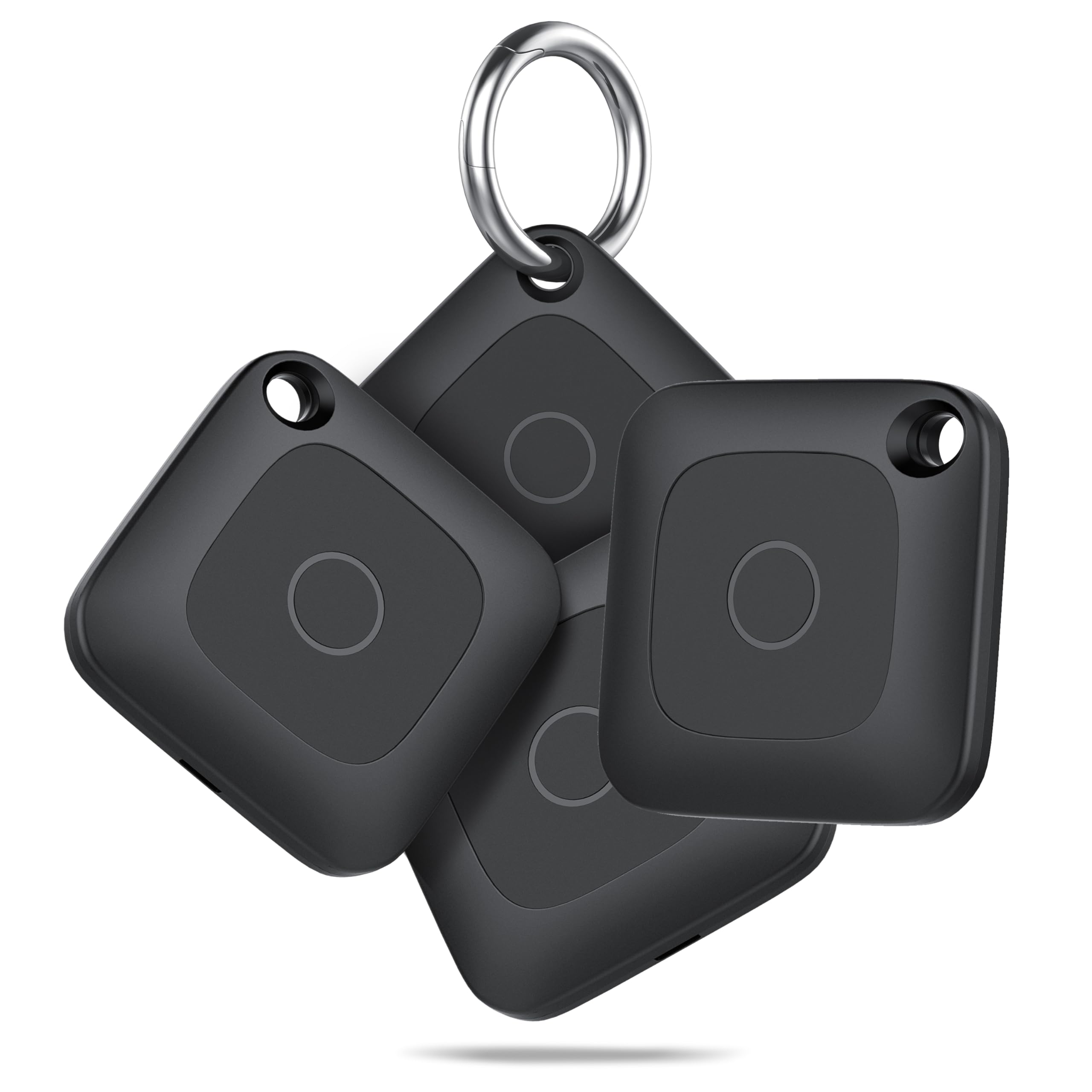 Air Tracker Tag, Smart Tag Funziona con Apple Dov'è App (Solo iOS), Localizzatore Chiavi, Trova Oggetti per Valigie/Bagagli, 100dB Sonoro, Impermeabile Key Finder, Batteria Sostituibile, 4-Pezzo