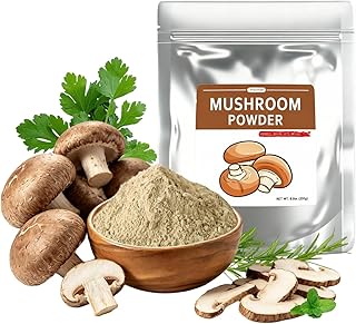 Fraunitsh Dried Mushroom Powder, 8.8oz/ 250g Pure Shiitake Mushroom Powder for Coffee, Cooking, Smoothies, Tea, Soups, Sauces, Veggies, Stir-frys and Recipes, No Additives