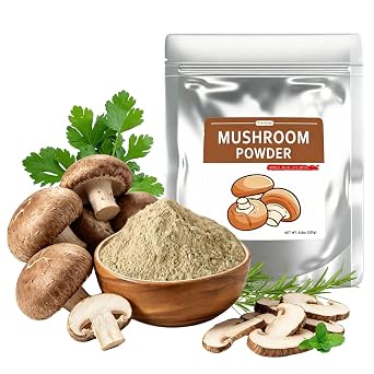 Fraunitsh Dried Mushroom Powder, 8.8oz/ 250g Pure Shiitake Mushroom Powder for Coffee, Cooking, Smoothies, Tea, Soups, Sauces, Veggies, Stir-frys and Recipes, No Additives