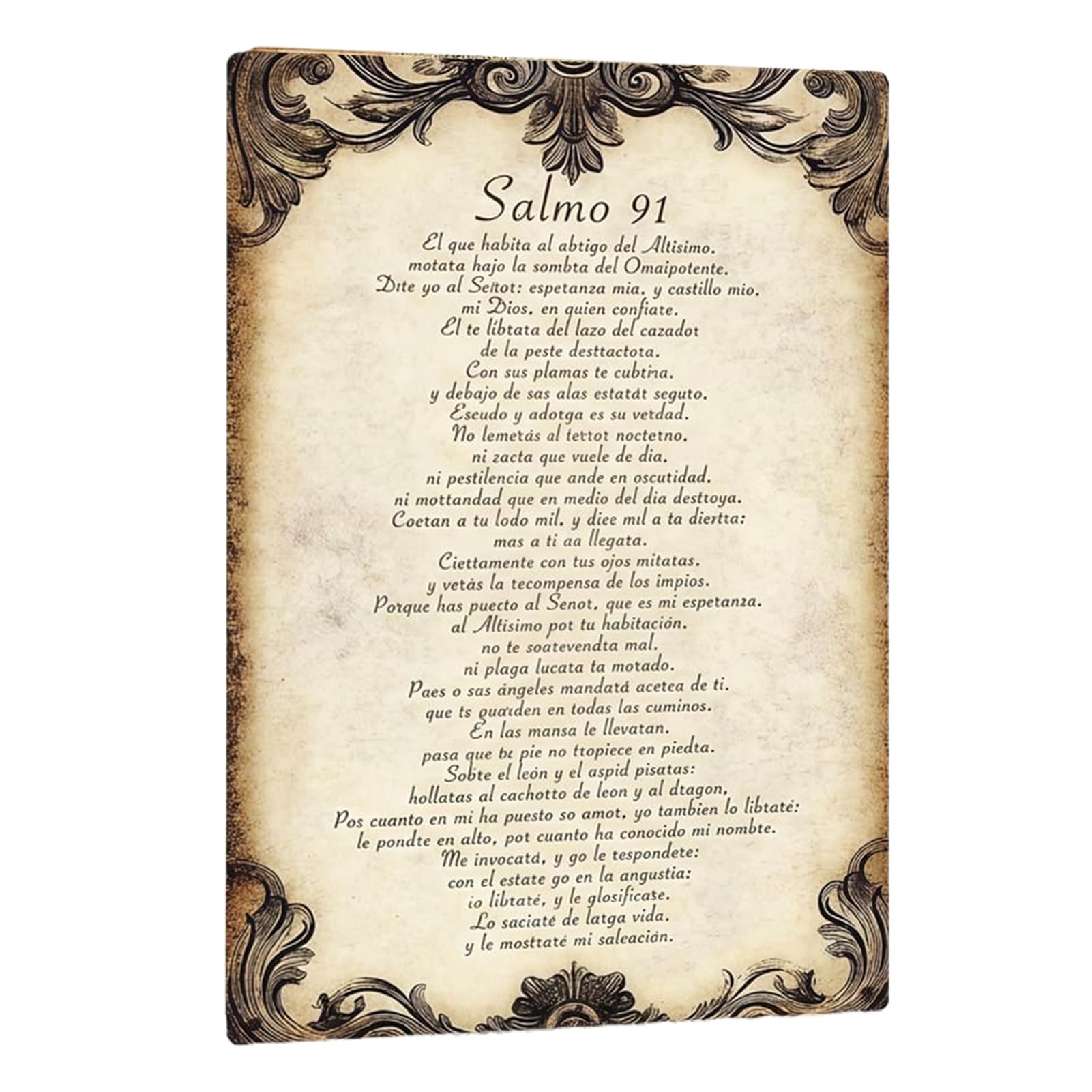 Arte de pared de salmo en metal decorativo religioso para salones y dormitorios 8