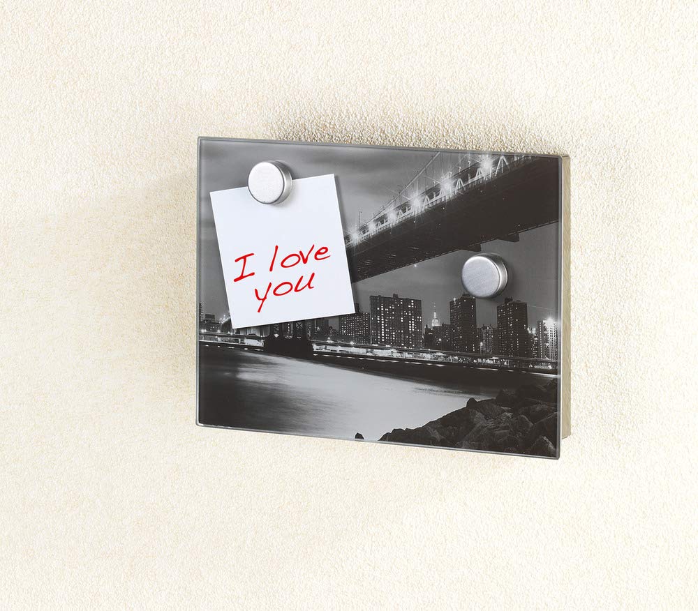 WENKO Schlüsselkasten Home - Magnetisches Board Mit 17 Haken & Glasfront