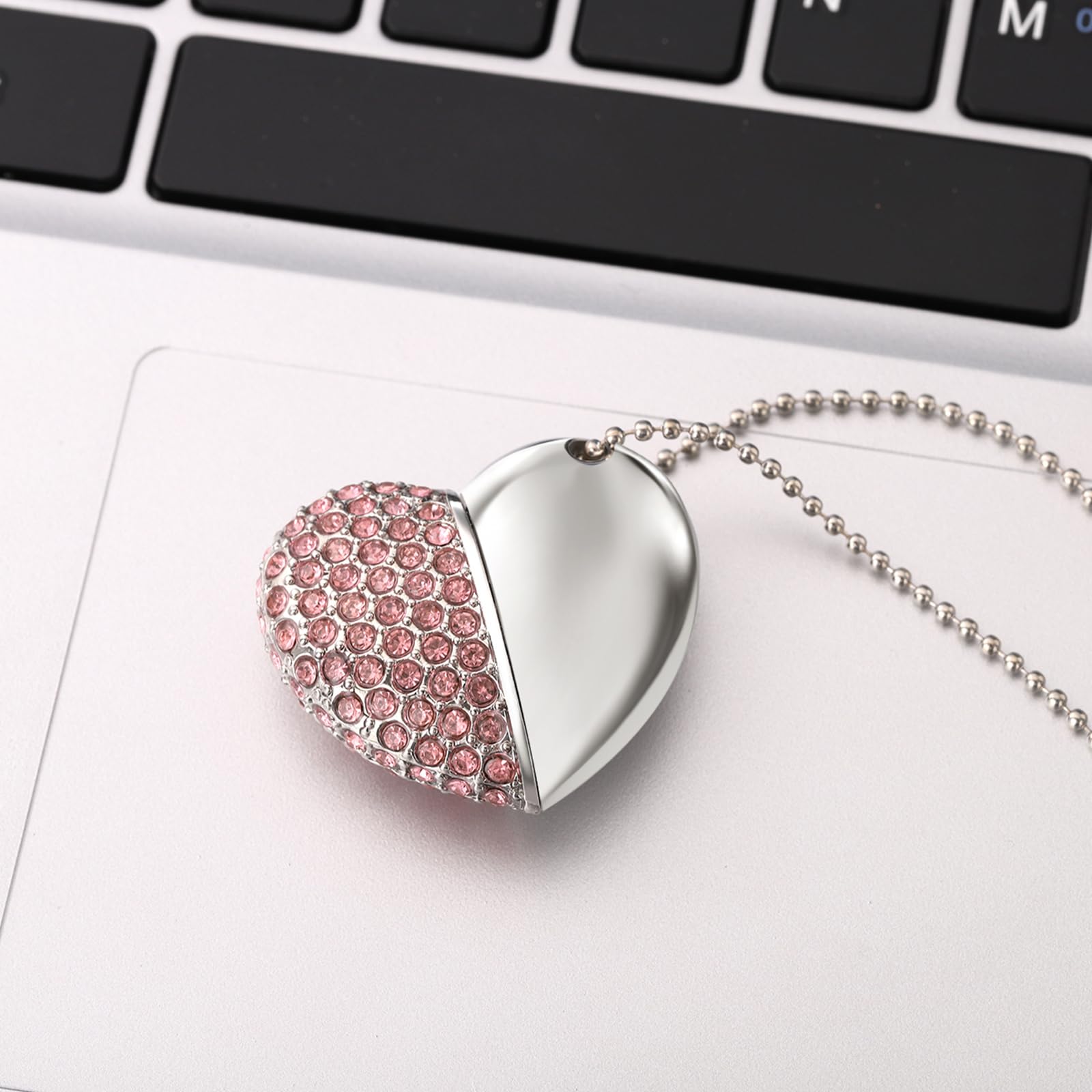 USB 2.0 Flash Drive,Cute Romantic Heart Shape USB Memory Stick,Thumb Drive for Photos, Music, Files Storage (Pink, 16, GB) — view 4