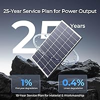 Vista 7 de Renogy 100W Solar Panel N-Type, 12V 100 Watt Solar Panel 16BB 25% High-Efficiency, N-Type Solar Panels for RV Marine Boat Trailer Camper Rooftop