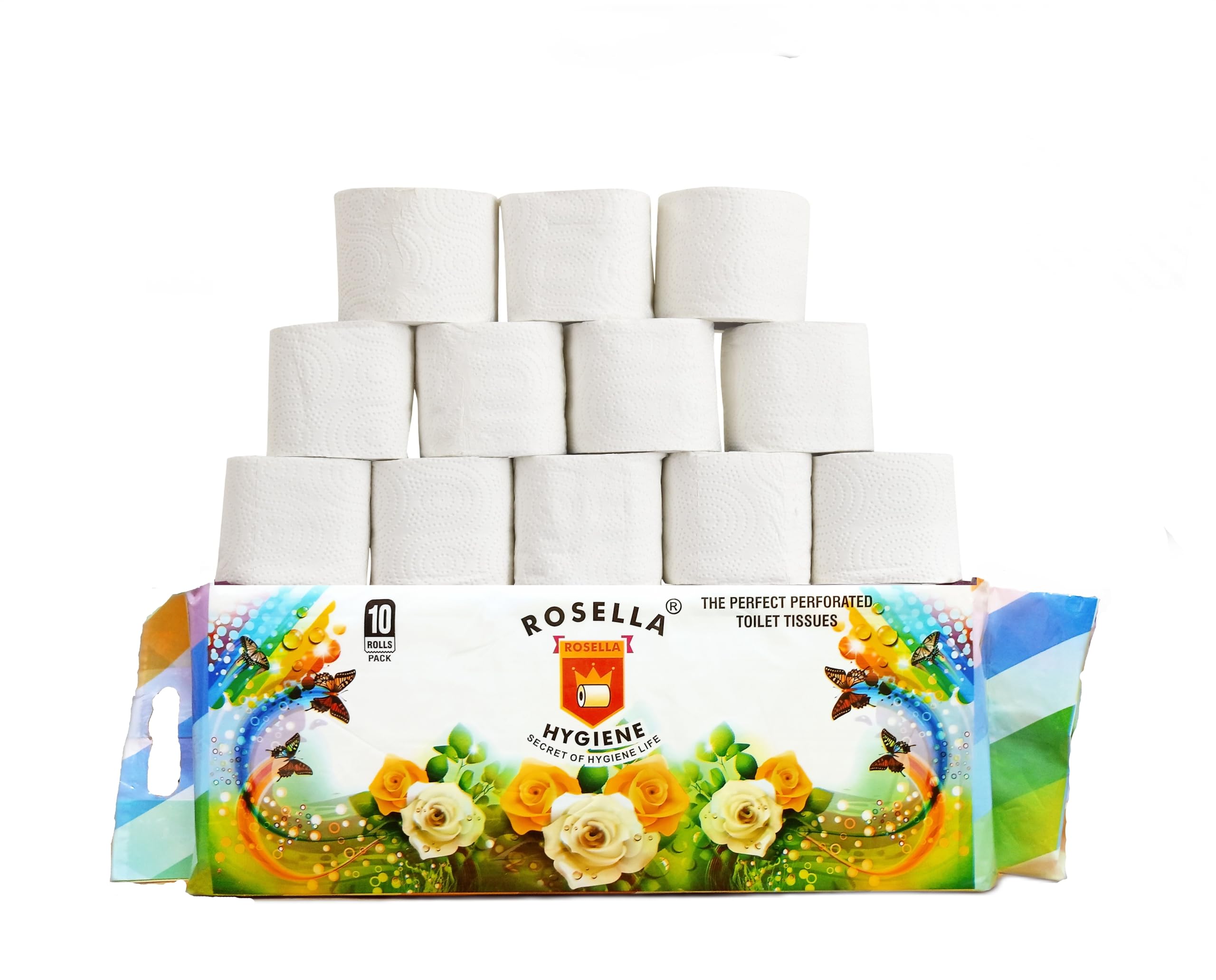 Rosella Hygiene 4 Ply Toilet Tissue Paper Roll Pack of 10 Each Roll 220 Long Thick Sheets (B0CK6TSSXY) Amazon Price History, Amazon Price Tracker