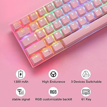 Amazon | MOTOSPEED 61キー 有線/ワイヤレス 3.0 メカニカル