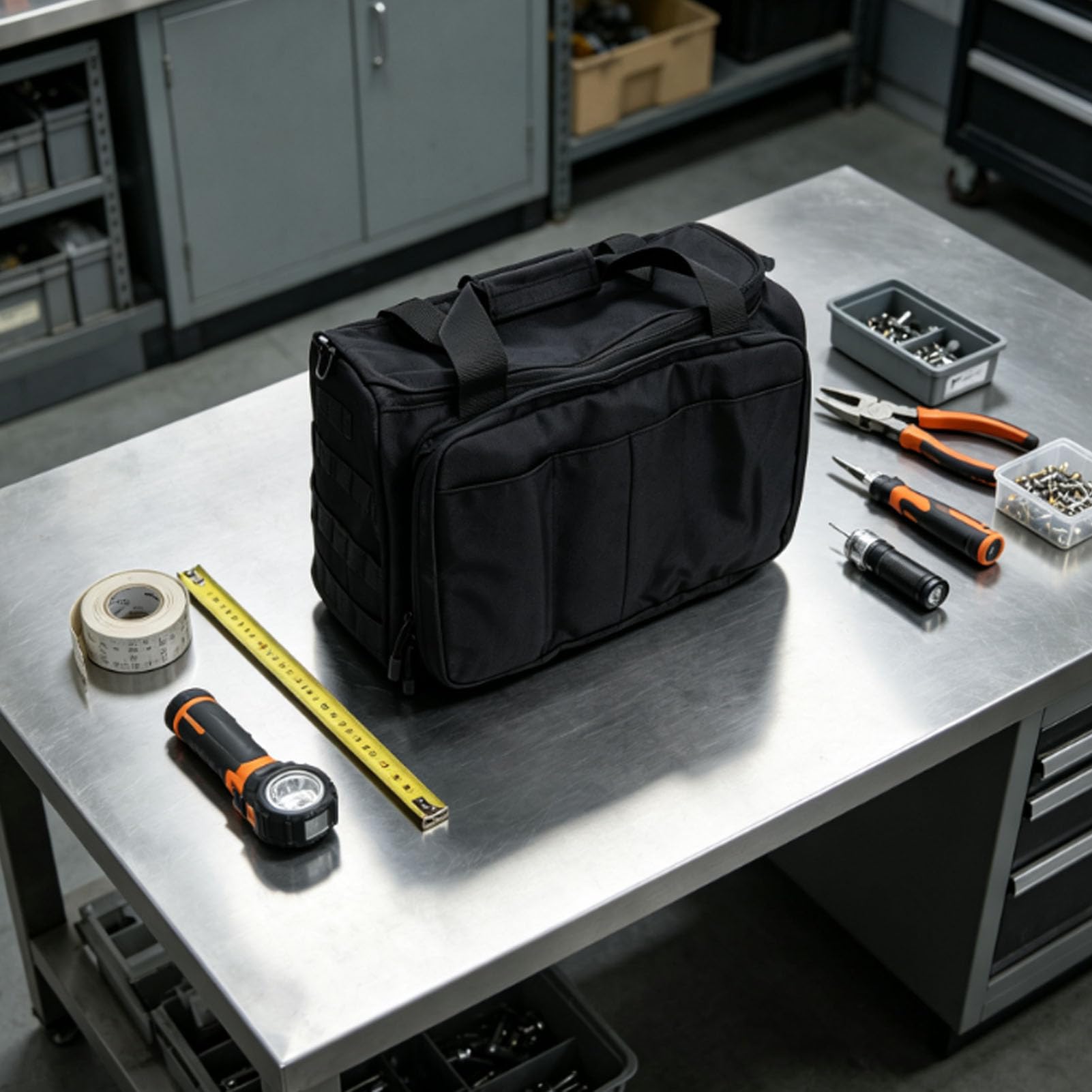 Luocute Bolsa de Almacenamiento de Herramientas, Bolsa Organizadora de Tela Oxford de 13,8 X 8,7 X 11 Pulgadas