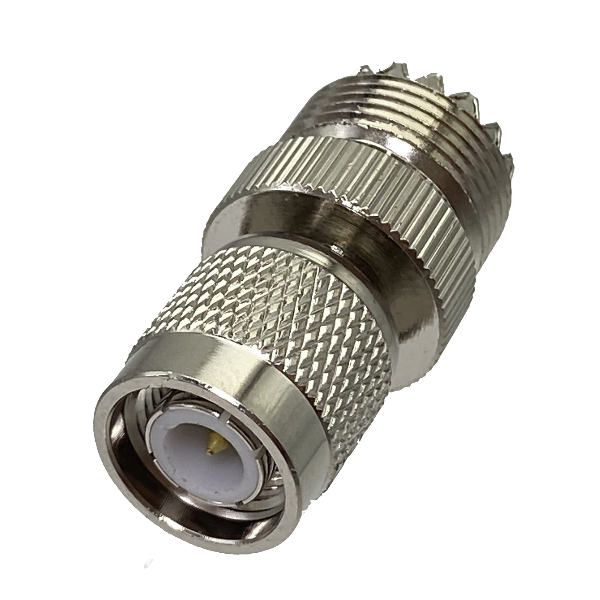 Adattatore Coassiale Adattatore Connettore Coassiale Maschio A Femmina F - Per Antenna TV/Satellitare, Argento! Accordatore Antenna Cb - Foto 10