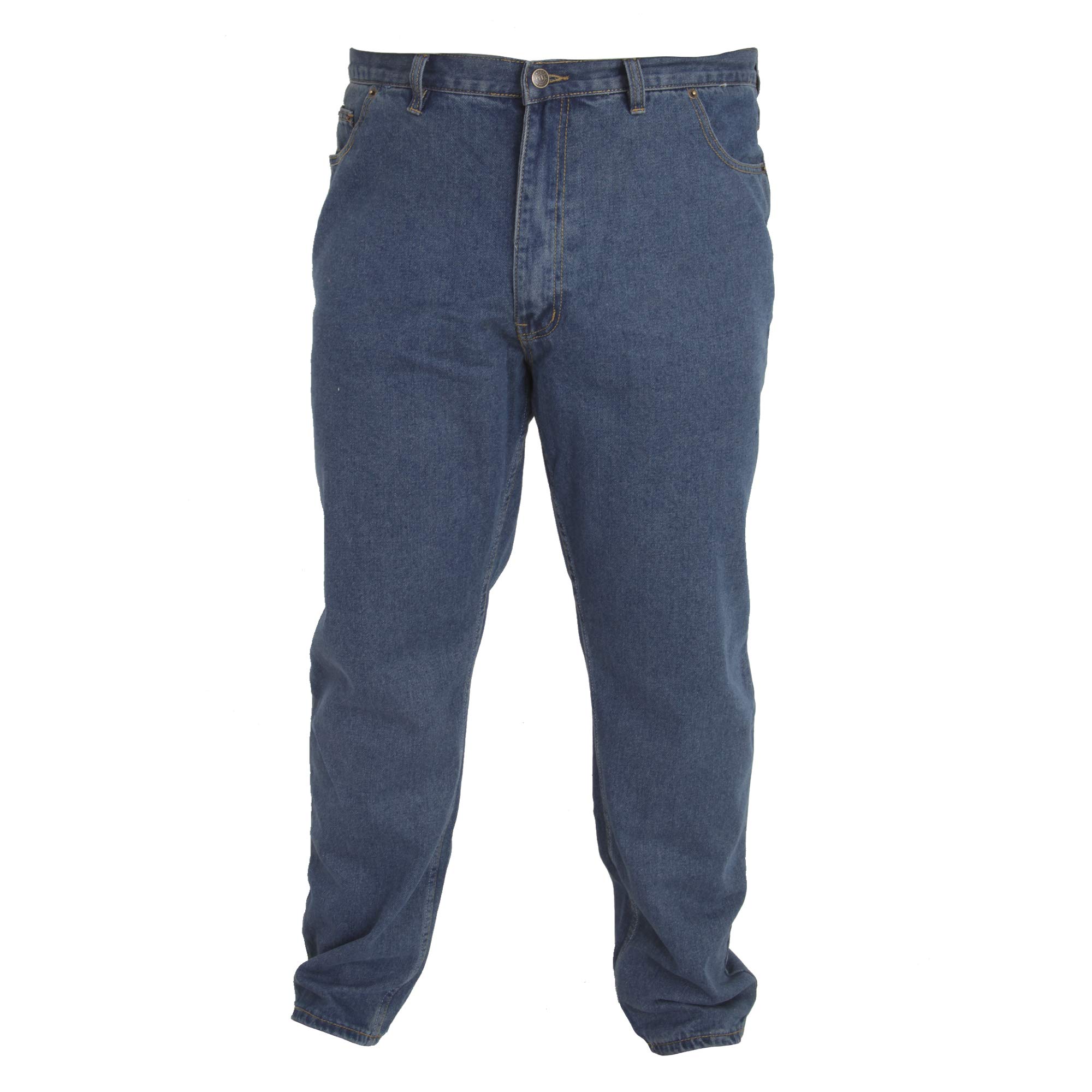 D555 Men's Blue Stonewash Rockford Big Size Comfort Fit Jeans For In 58R