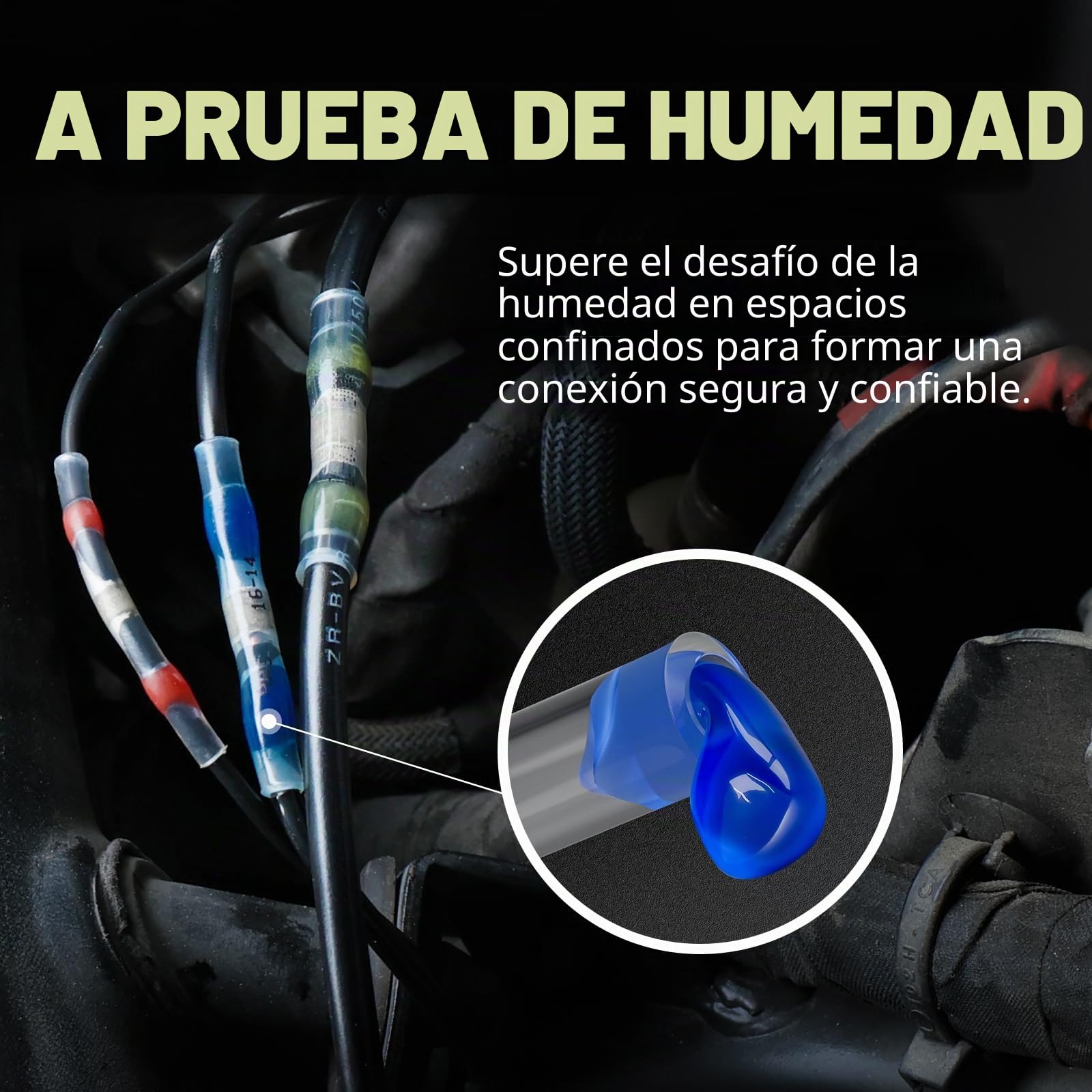 haisstronica Conectores de cable con sellado de soldadura de 340 piezas: conectores de cable termorretráctiles de grado marino: terminales de cable de empalme a tope