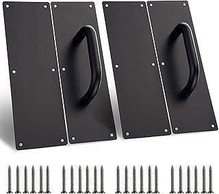 Sumnacon 2 Sets 12 Inch Stainess Steel Door Handles - Sturdy Door Pull Push Plates with Screws,Solid Pull Push Handles for...