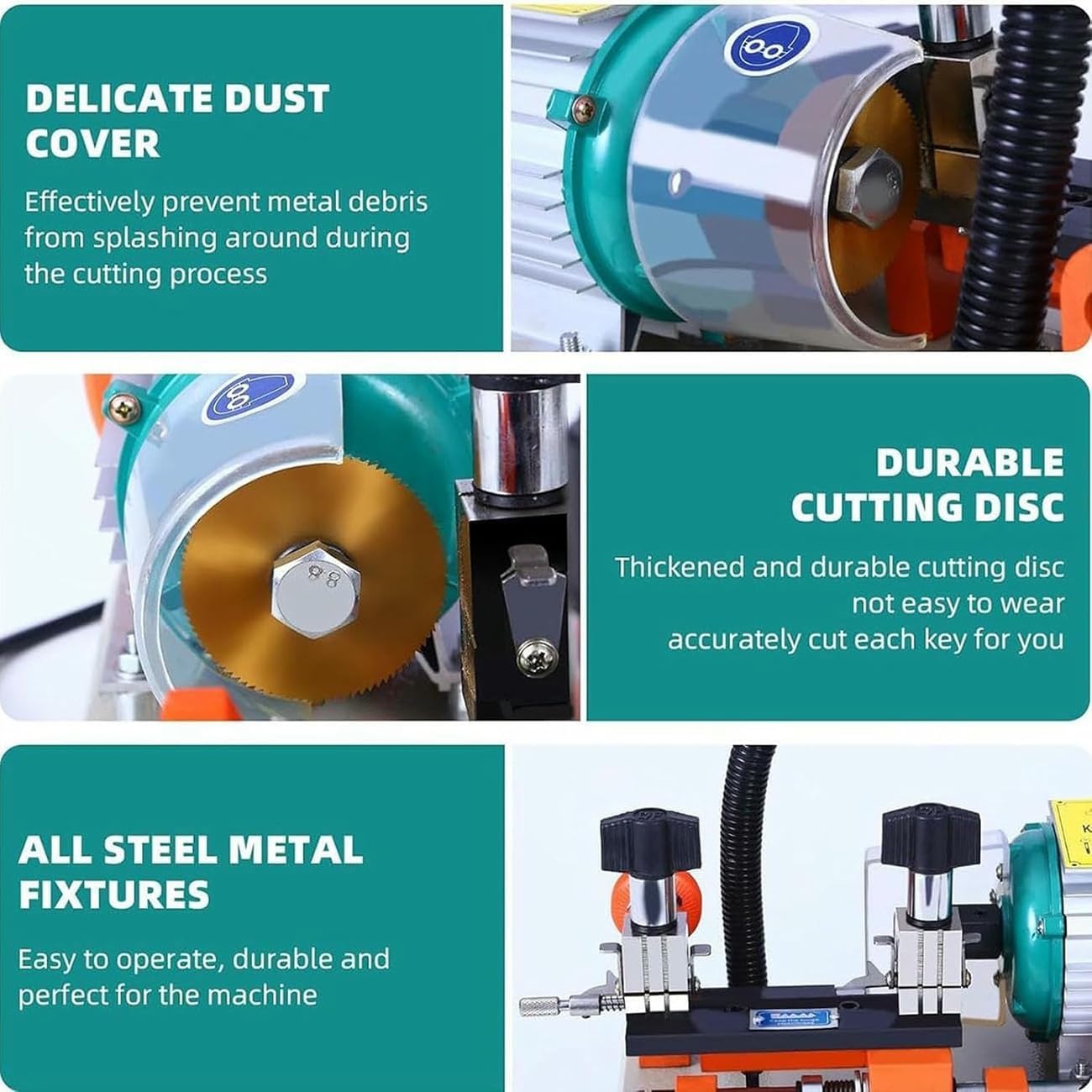 Car Key Cutting Machine With Brush,High Precision Cloner,Double Head Keys Duplicator,120W Key Copy Machine