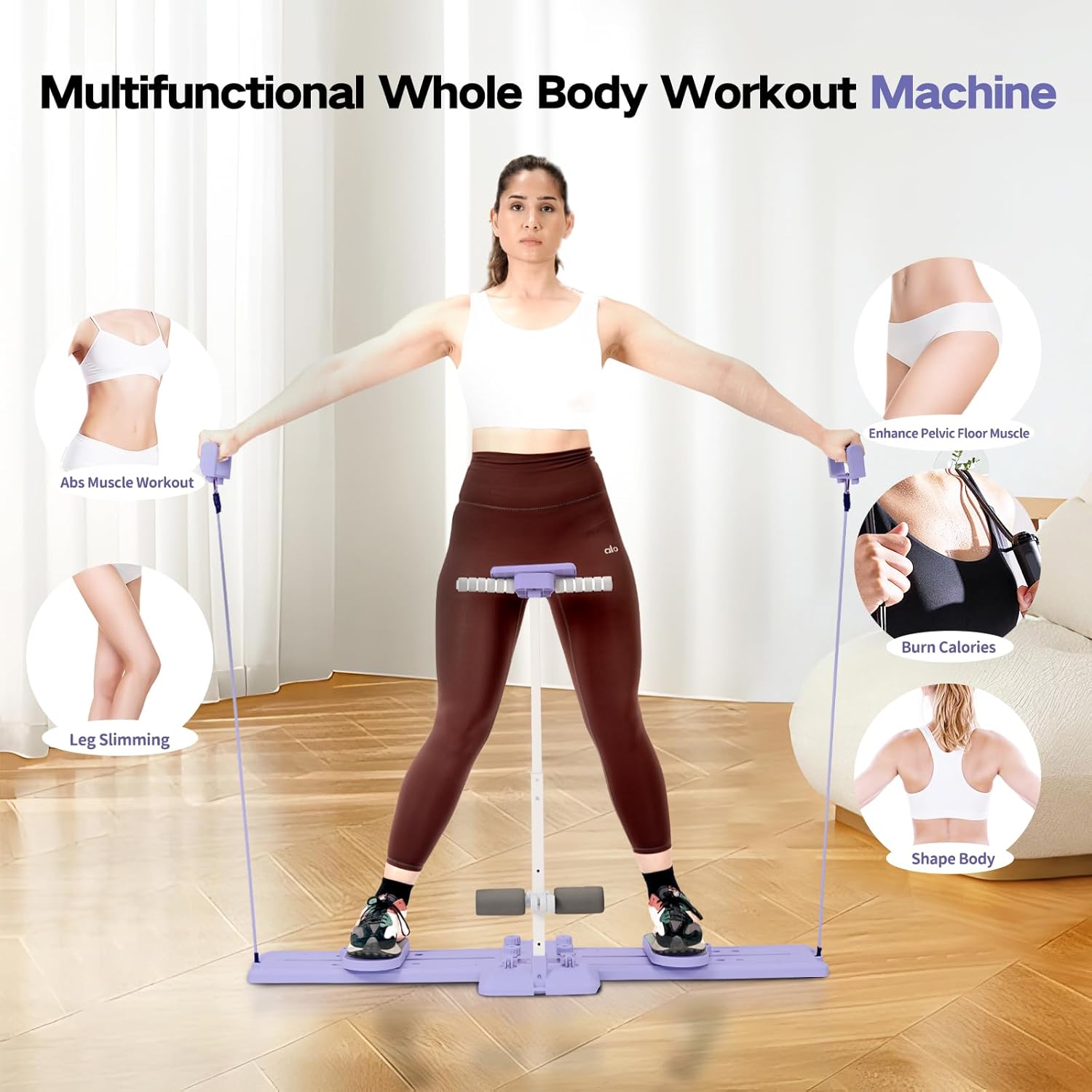 Keshwell Ab Machine,Thigh Leg Exerciser,Sit Up Exercise Equi...