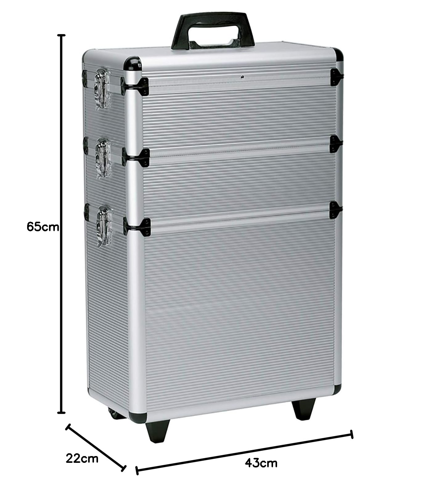 Valise aluminium sur 3 niveaux modulables