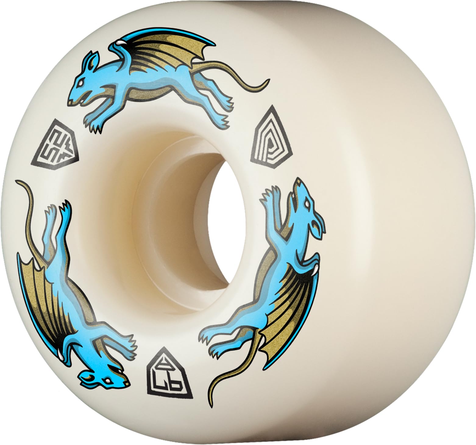 Powell Peralta Nano Rat Dragon Formula Skateboard Wheels 97A, AV4, 52mm x 34mm — image 1