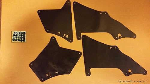 Juego de cuatro protectores contra salpicaduras con clips para 4Runner 2010-2020 (forro de guardabarros, delantal, escudo, protector contra