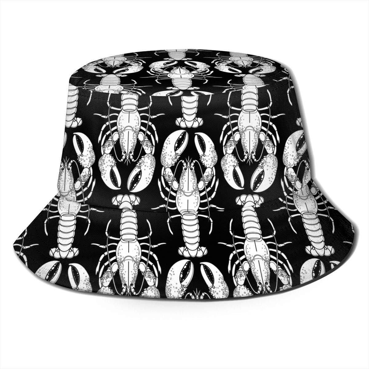 Graphic Lobster Women Casual Print Wide Brim Bucket Hat Men Fishing