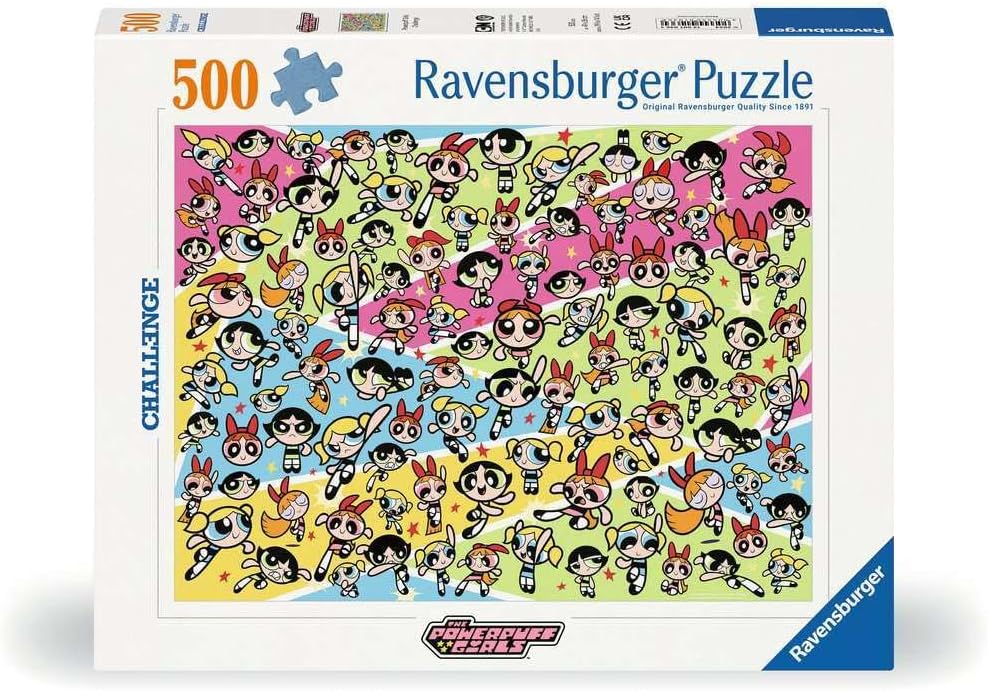 Ravensburger The Powerpuff Girls Challenge – 500 Piece Jigsaw Puzzle | A Nostalgic Cartoon Adventure | Bright & Colorful Puzzle Fun
