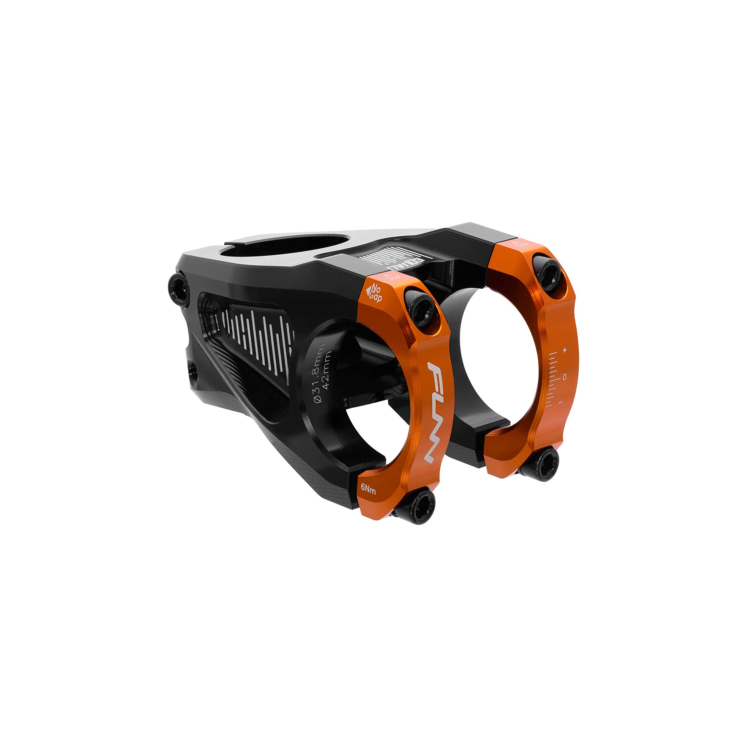 Funn Equalizer Bike Stem with 10mm Drop or Rise, 31.8mm Bar Clamp (Length 42mm, Orange) โ image 1