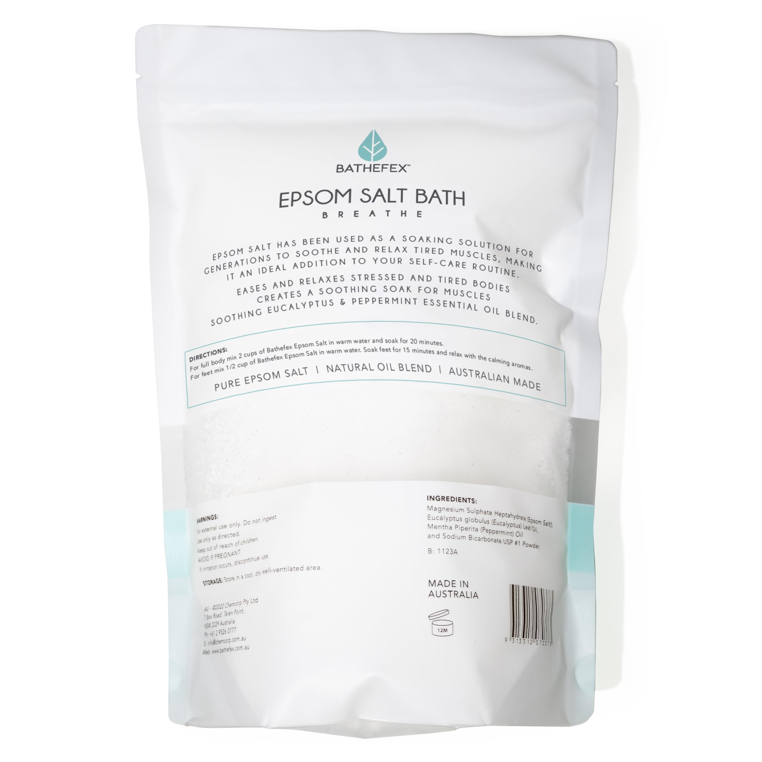1000Hour Bathefex Epsom Salt Bath Breathe Easy, 1.4 Kg ' 1 Units