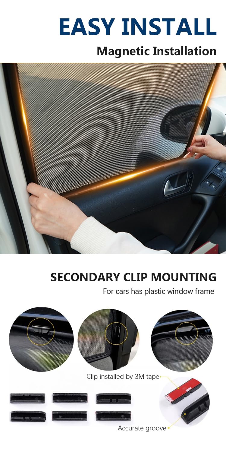 Sonnenschutz Vorhang Auto für Mazda 5 CW 2011-2018, Seitenscheibe Heckscheibe Shades Magnetisch Sonnenblende Autofenster UV Schutz, Rear Side Window- 2Pcs