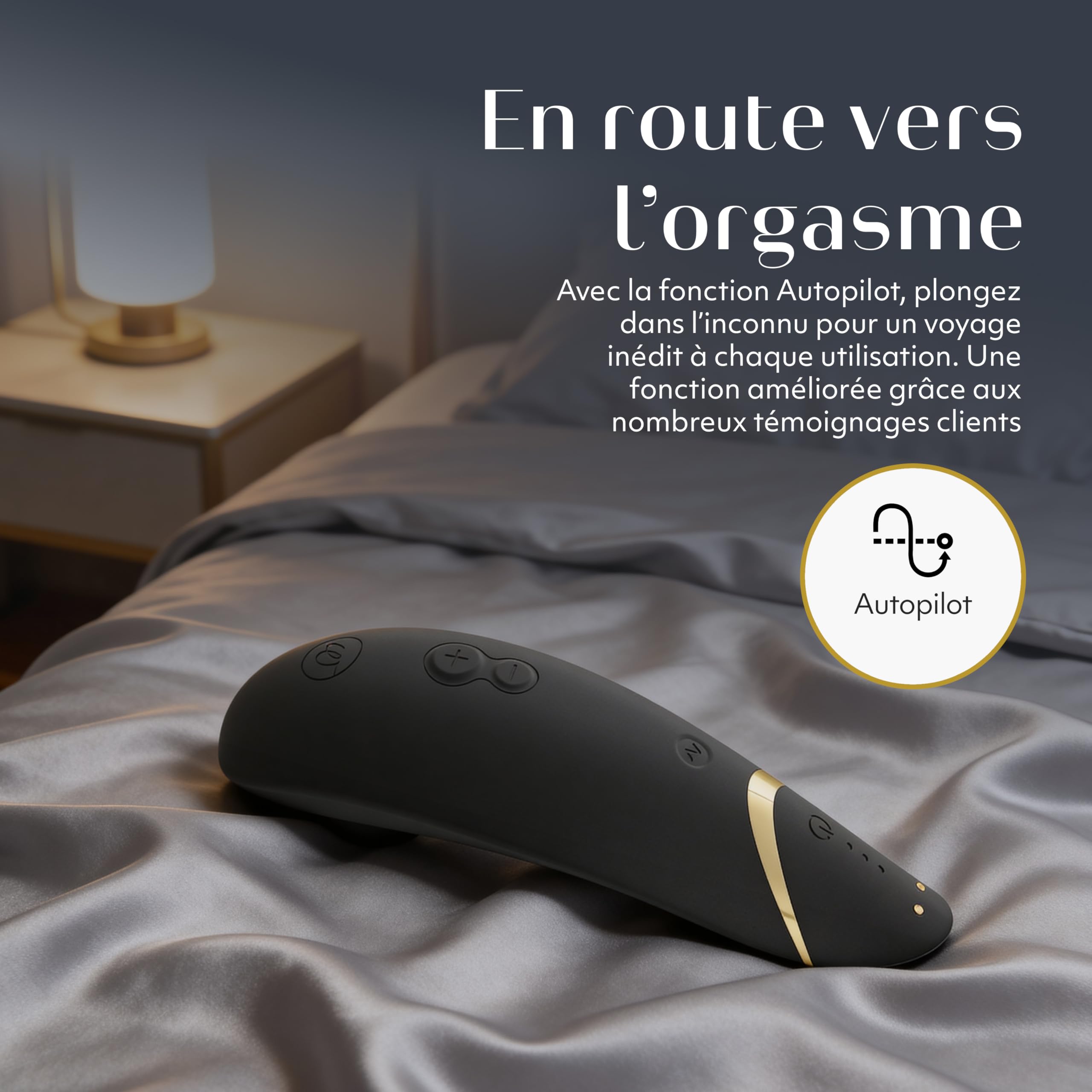 Womanizer Premium 2 Stimulateur clitoridien à succion | Suceur de clitoris Sex Toy avec Autopilot et Smart Silence | 14 niveaux | Silencieux & étanche | Vu dans le film Pour le Plaisir | Noir