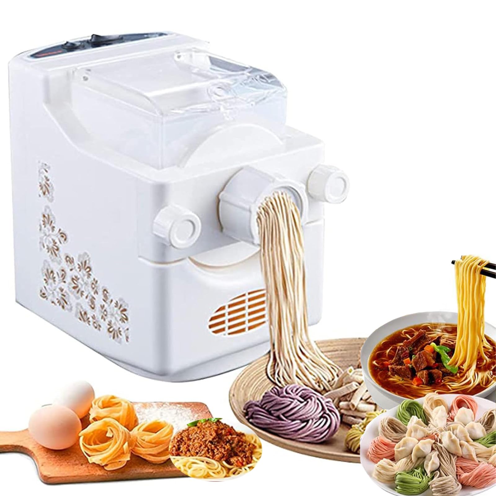Machine à pâtes électrique automatique blanche avec 9 moules