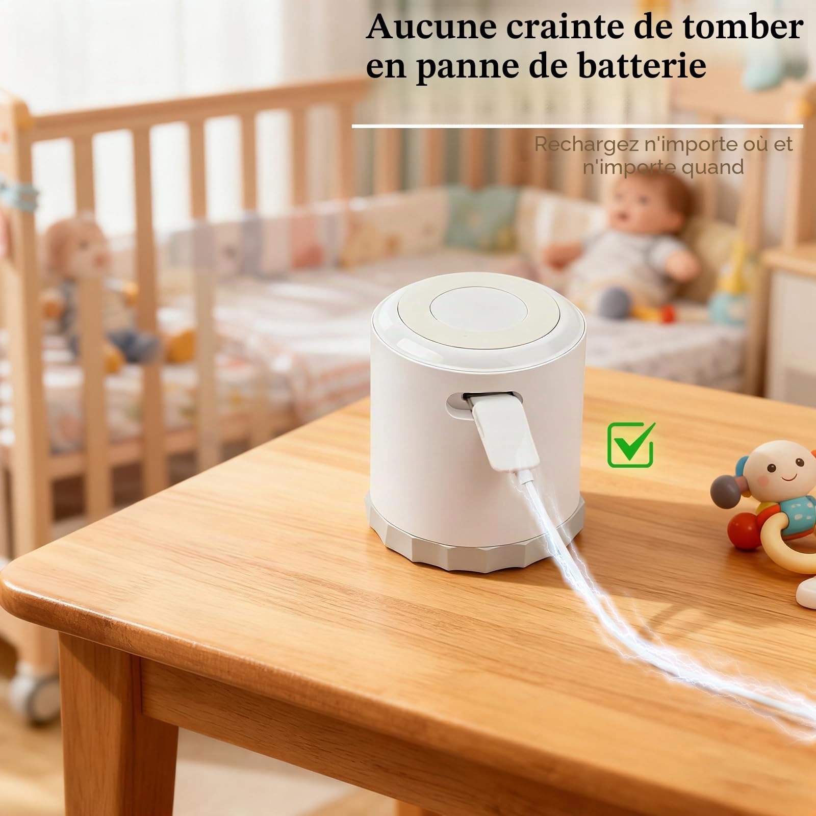 Chauffe Biberon Nomade, Chauffe Biberon Portable pour Bébé, 4 Niveaux de Puissance, 2 Modes, Protection Contre la Chauffe à Sec, Lavable pour Voiture et Voyage