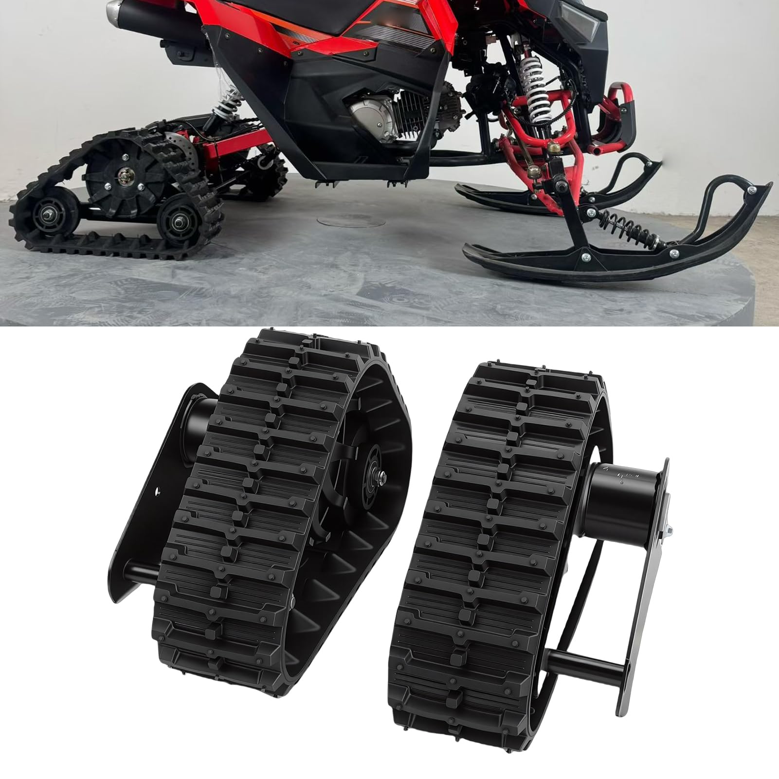 Yosoo Health Gear Pista de para Nieve Rueda Trasera Pistas ATV 23T Spline Juego Completo Izquierdo Derecho Montaje Trasero de Material Premium para UTV ATV Go Kart Buggy Quad en Terreno de Nevada