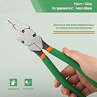 Vista 5 de SPEEDWOX Alicates de Valla de Nariz Cuadrada de Servicio Pesado de 10" - Herramienta Multipropósito de Alta Palanca para Cerca de Eslabones