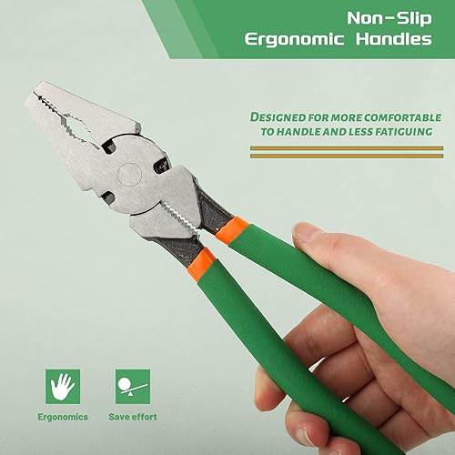 Miniatura 5 de SPEEDWOX Alicates de Valla de Nariz Cuadrada de Servicio Pesado de 10" - Herramienta Multipropósito de Alta Palanca para Cerca de Eslabones de