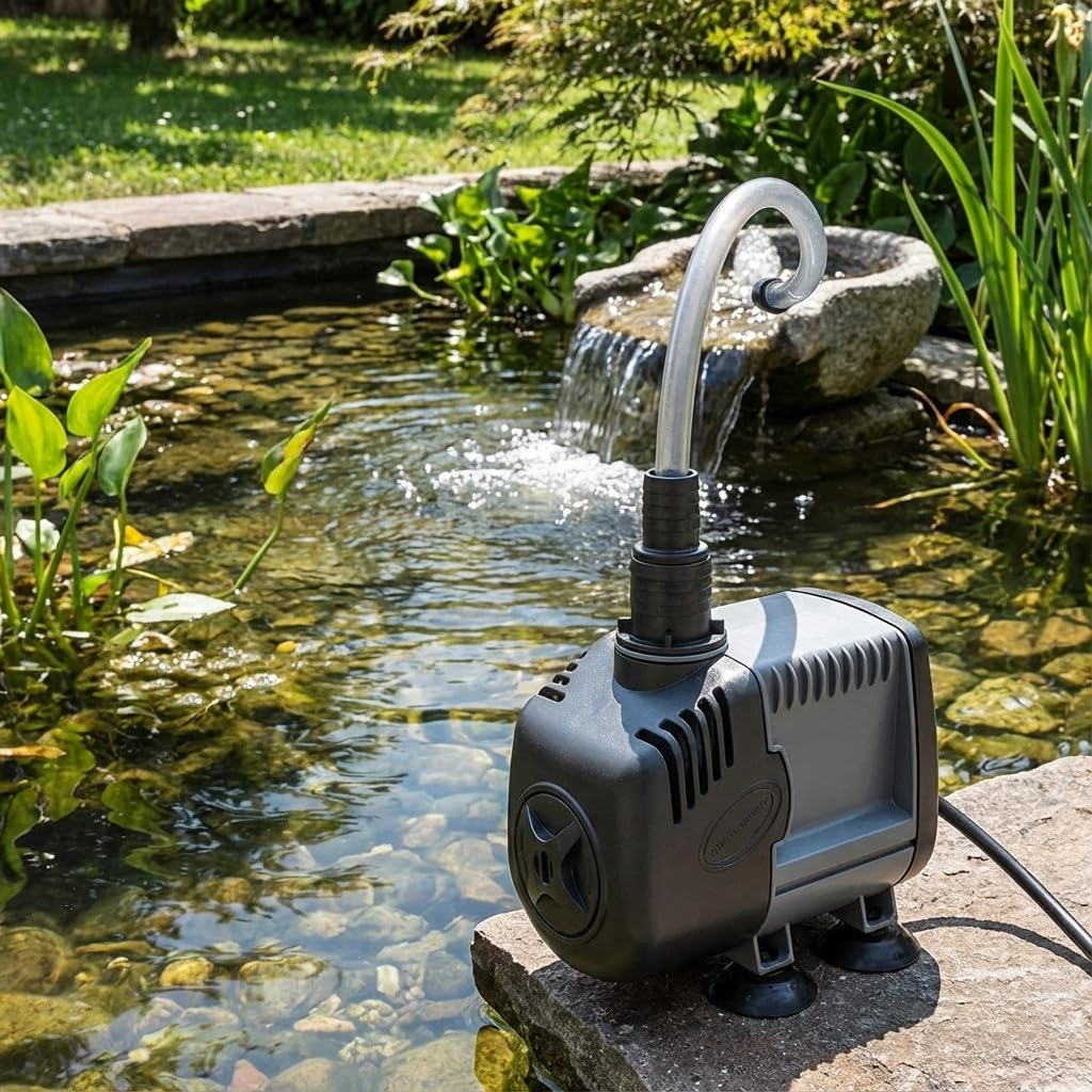 Suinga Bomba de Agua Syncra Silent 2150 L/h Máxima elevación 2m | Bomba de Acuario Estanque Pecera Silenciosa | Mini Bomba de Agua Sumergible