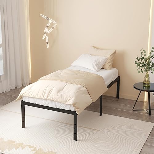Miniatura 70 de Marco de cama tamaño King no necesita somier, plataforma de cama King resistente de 8 pulgadas, soporta hasta 3000 libras, fácil montaje, sin ruido,