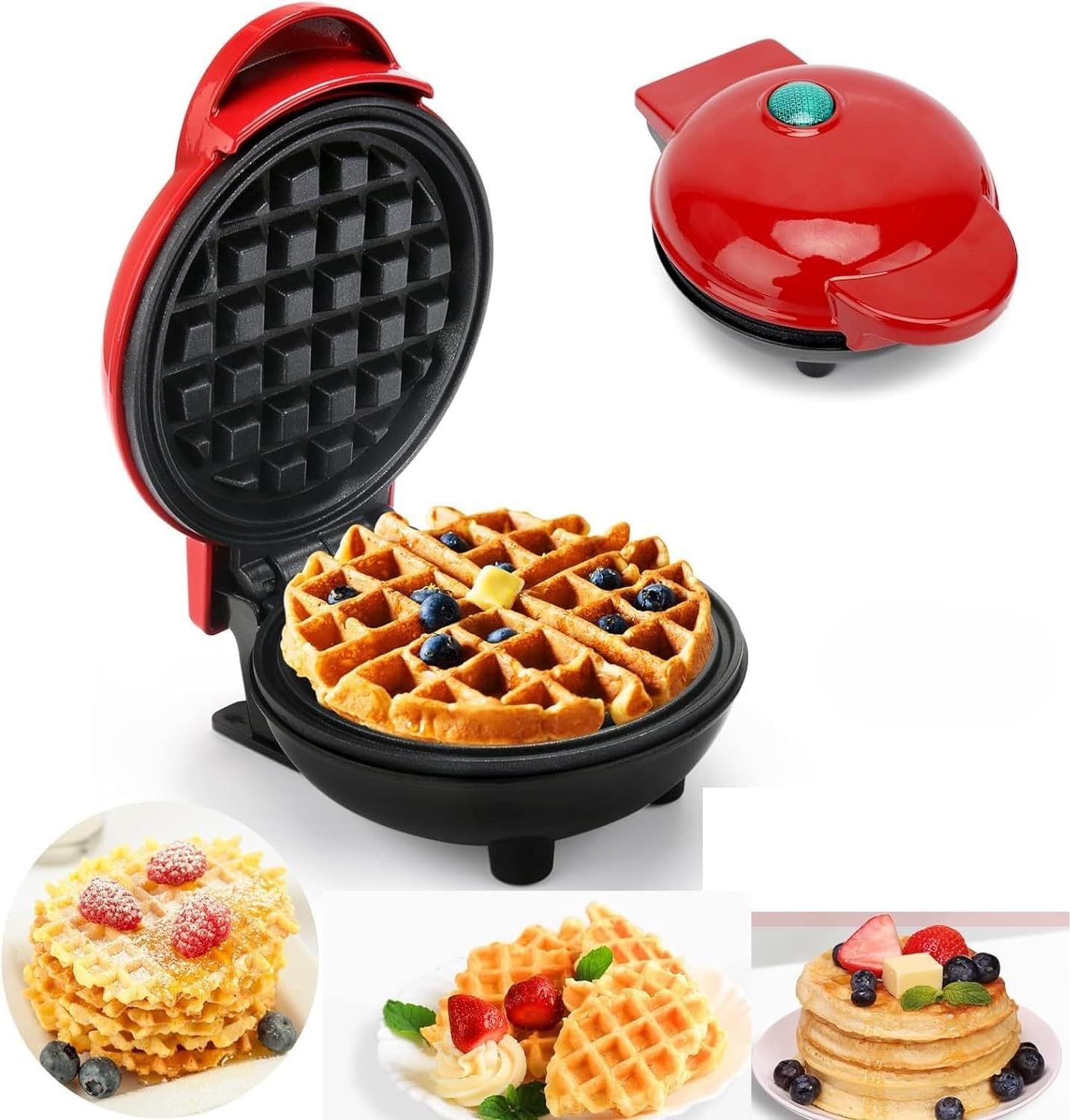 BIYALI 3 In 1 Mini Waffles Maker Machine For Home, Small Waffle Making Iron Electric Wafers Maker Machine, Pancake Maker [[ 350W, Multicolor ]]-image-20