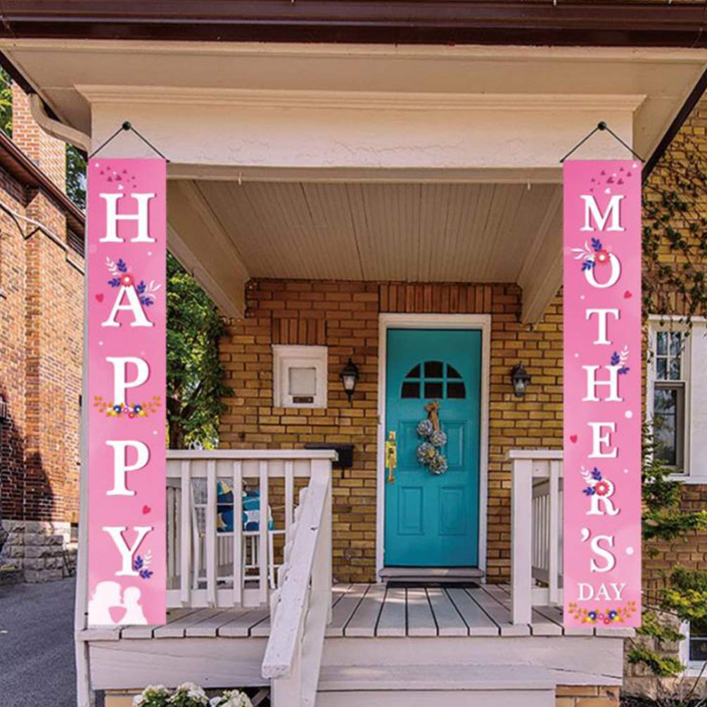 Toddmomy Mother S Day Door Curtain Banner 71X12 Inch Pink Hanging Decoration for Indoor Outdoor Party Celebration and Photo Prop - Image 3
