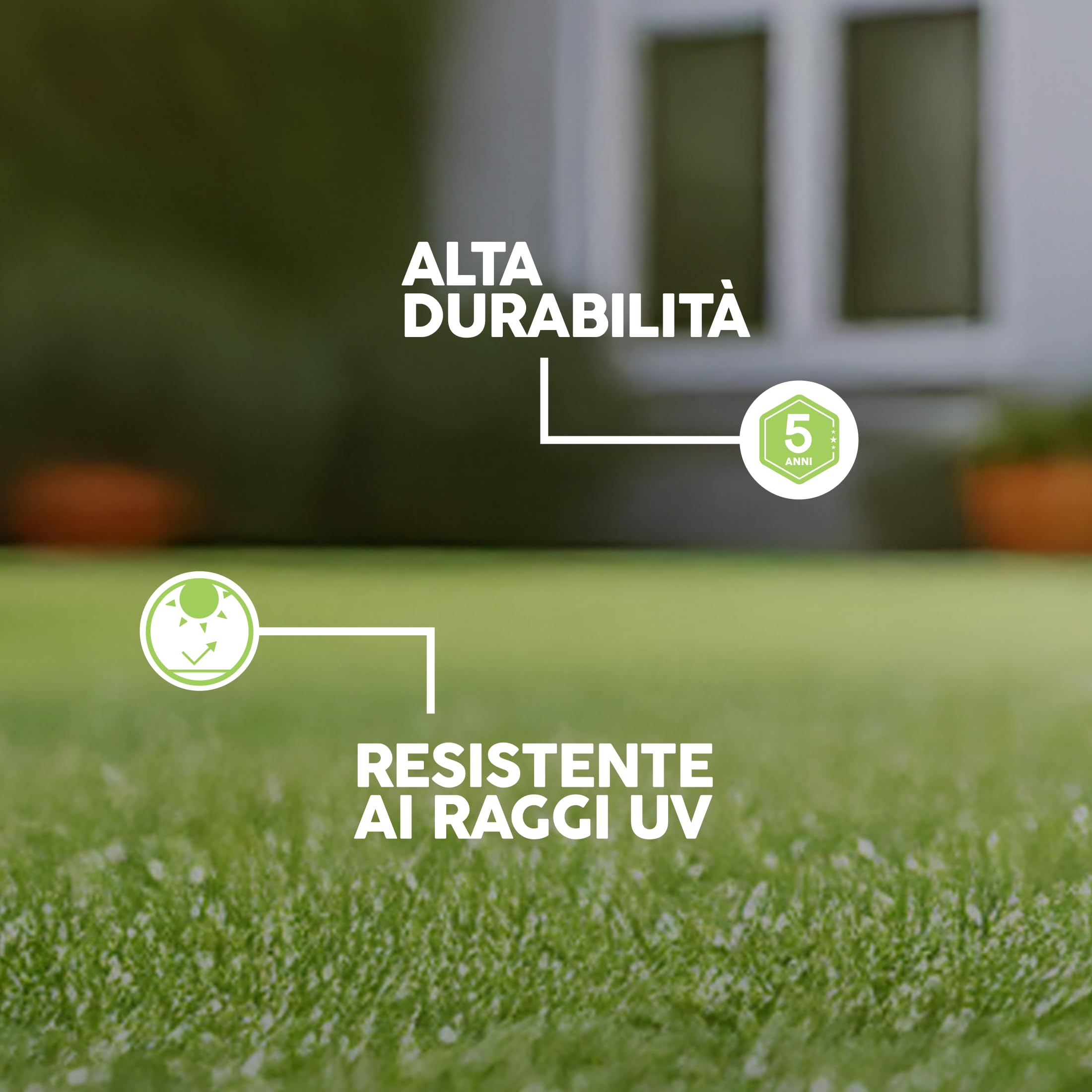 Erba sintetica Premium alta 40 mm, rotolo da 1x3 metri