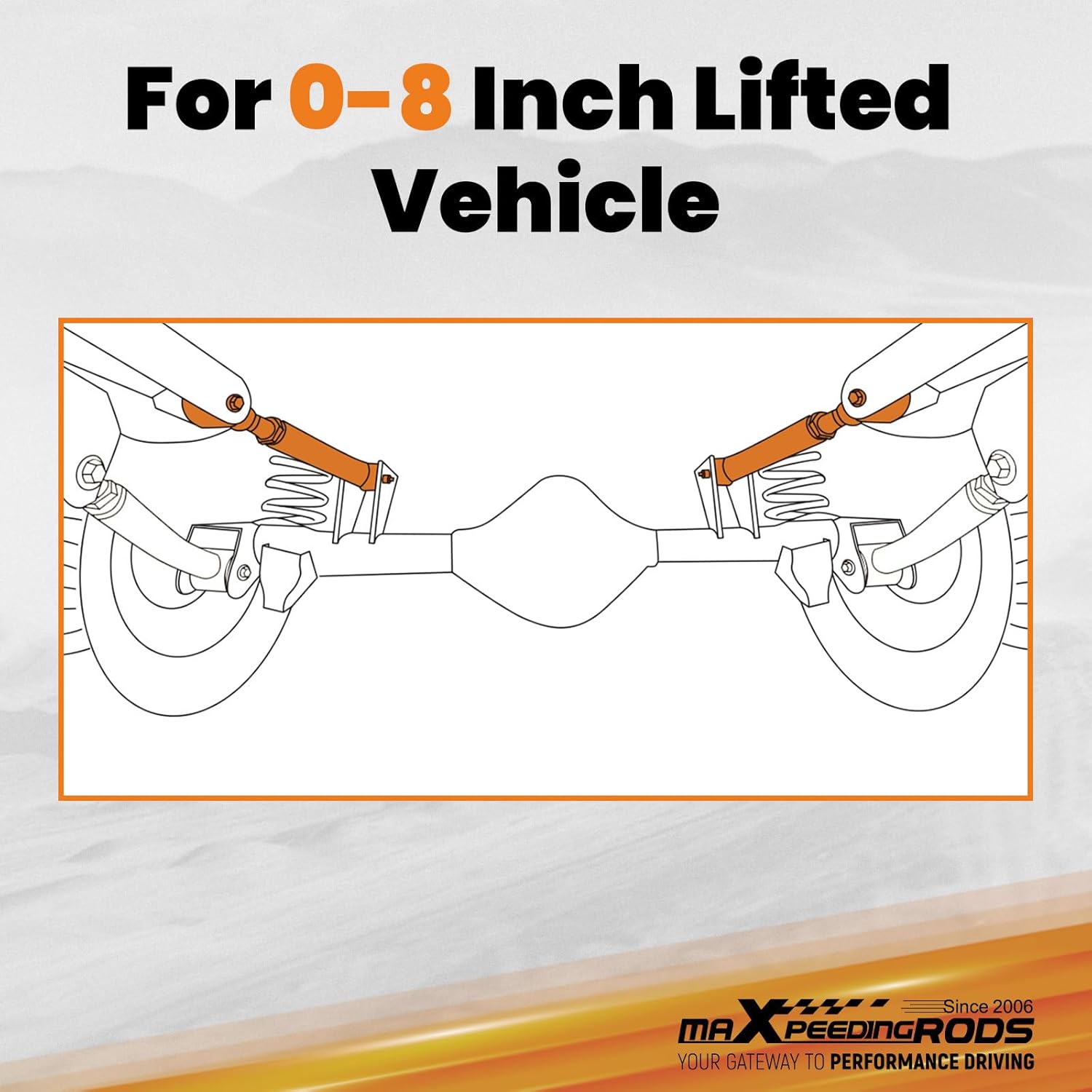maXpeedingrods Adjustable 0-8" Rear Upper Control Arms for Jeep Wrangler TJ 1997-2006 for Jeep Grand Cherokee ZJ 1993-1998 with 0-8" Lift
