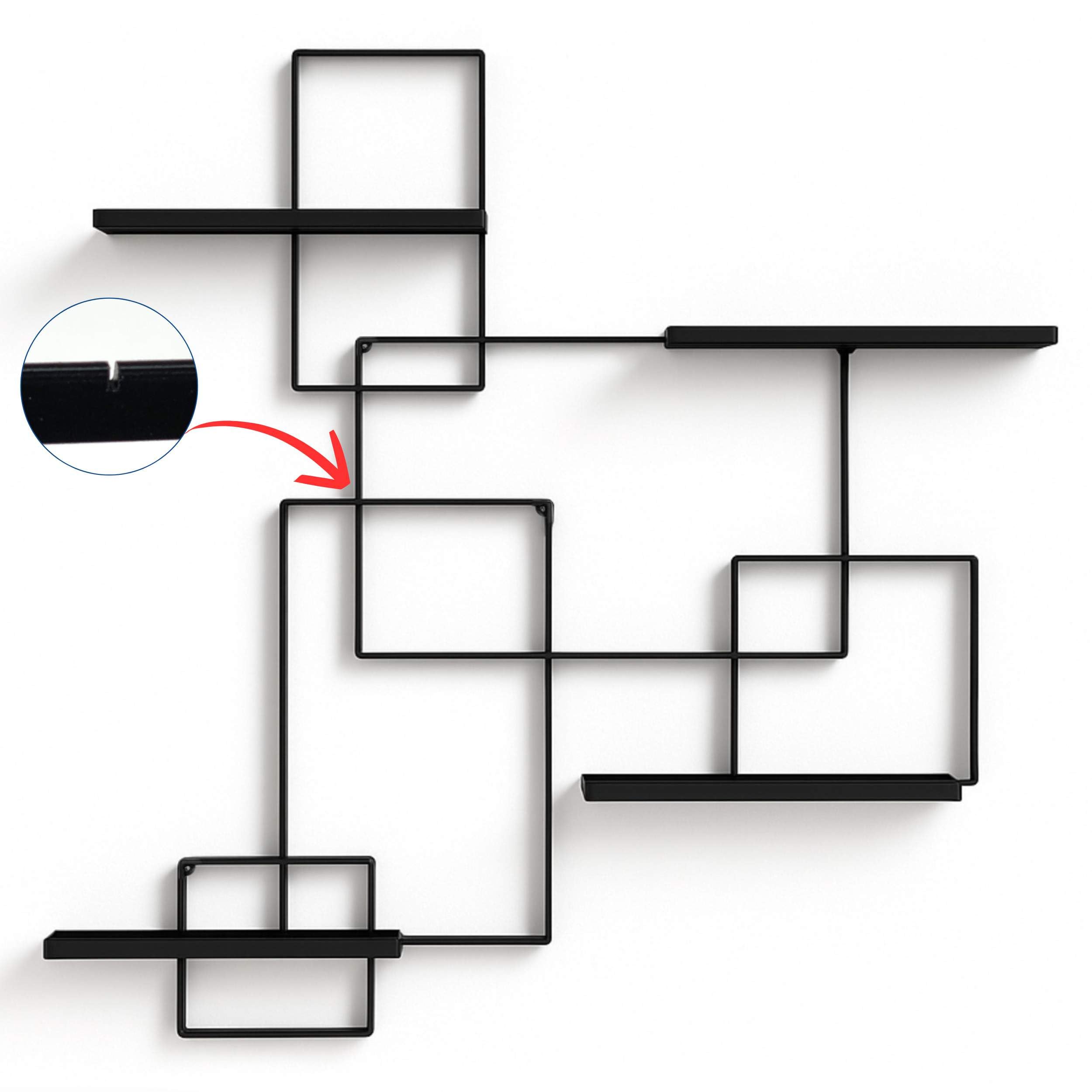 DanDiBo Portabottiglie da Parete Metallo Nero Black Line Scaffale Portabottiglie Porta Vino Portabottiglie Wine Rack