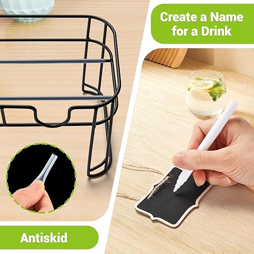 Miniatura 5 de defway Dispensador de bebidas de vidrio para fiesta, dispensador de bebidas de vidrio de 1 galón con infusor de frutas