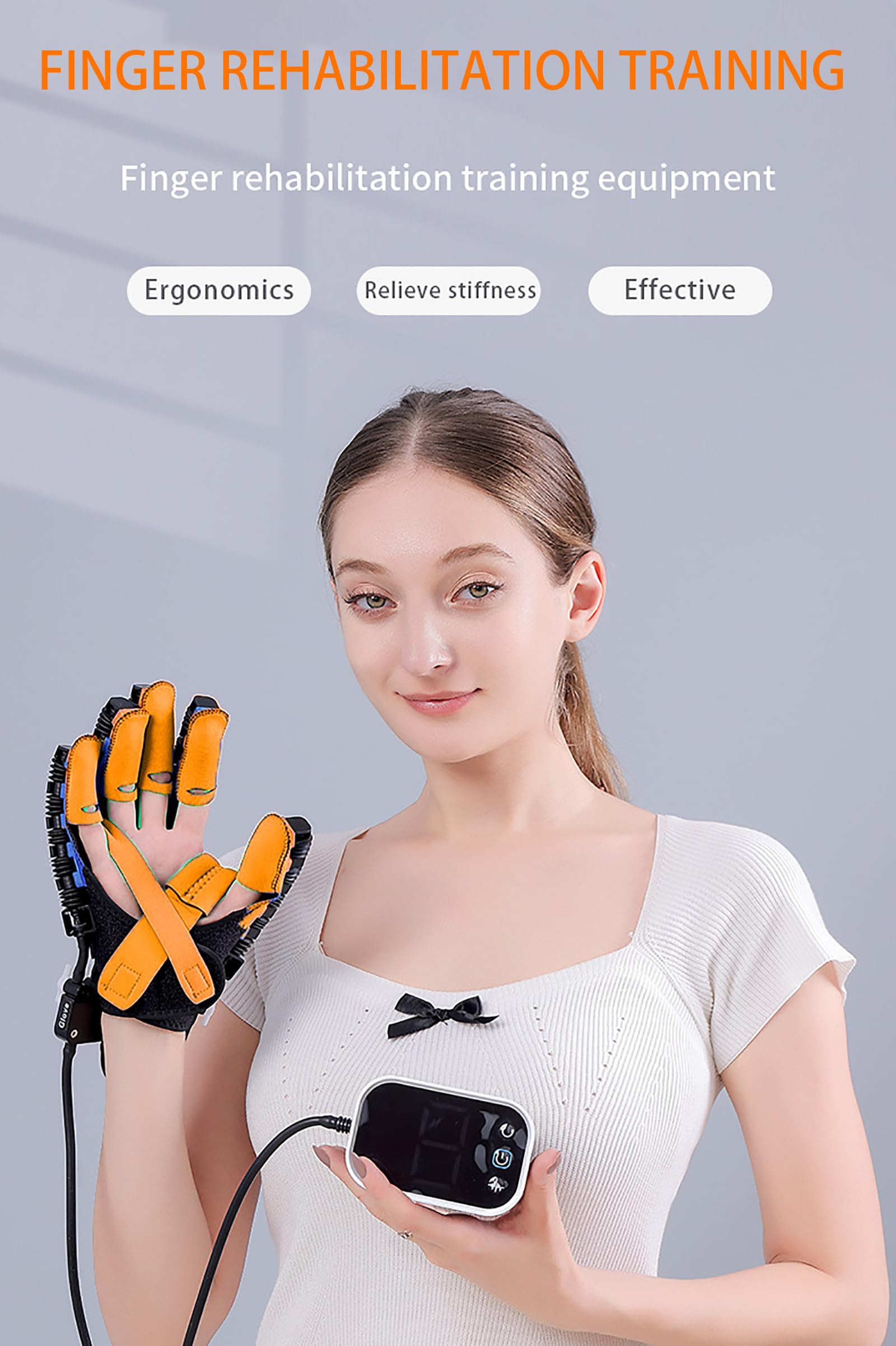 Guante Robótico De Rehabilitación, Guante para Recuperación De Accidentes Cerebrovasculares, Ejercitador De Dedos, Equipo De Fisioterapia Left Hand L
