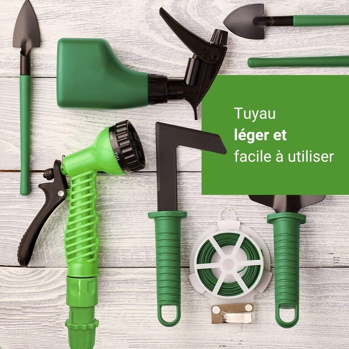 Tuyau Extensible à Pression d'Eau Xpansy C2607A 7,5 mètres Vert