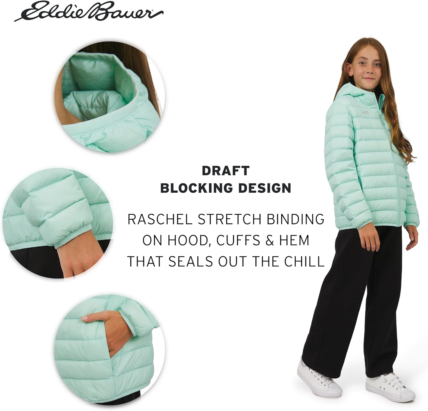 Eddie Bauer Girls' CirrusLite Lightweight Down Puffer Jacket - Image 4