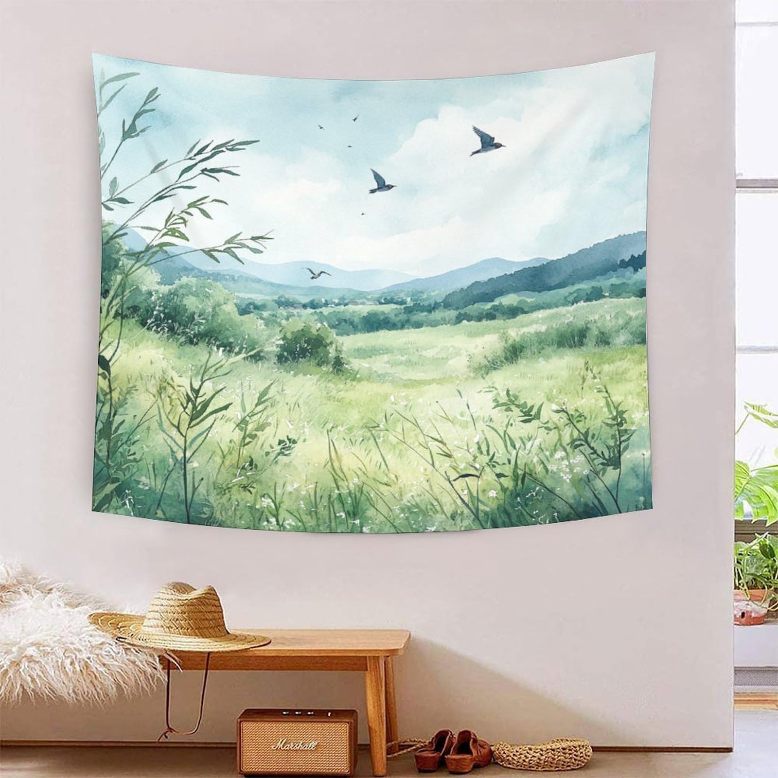GAOYUCHUN Beautiful Spring Landscape Tapestry Wall Hanging 3D Print Tapestries Décor for Bedroom Living Room Dorm 100cmx150cm