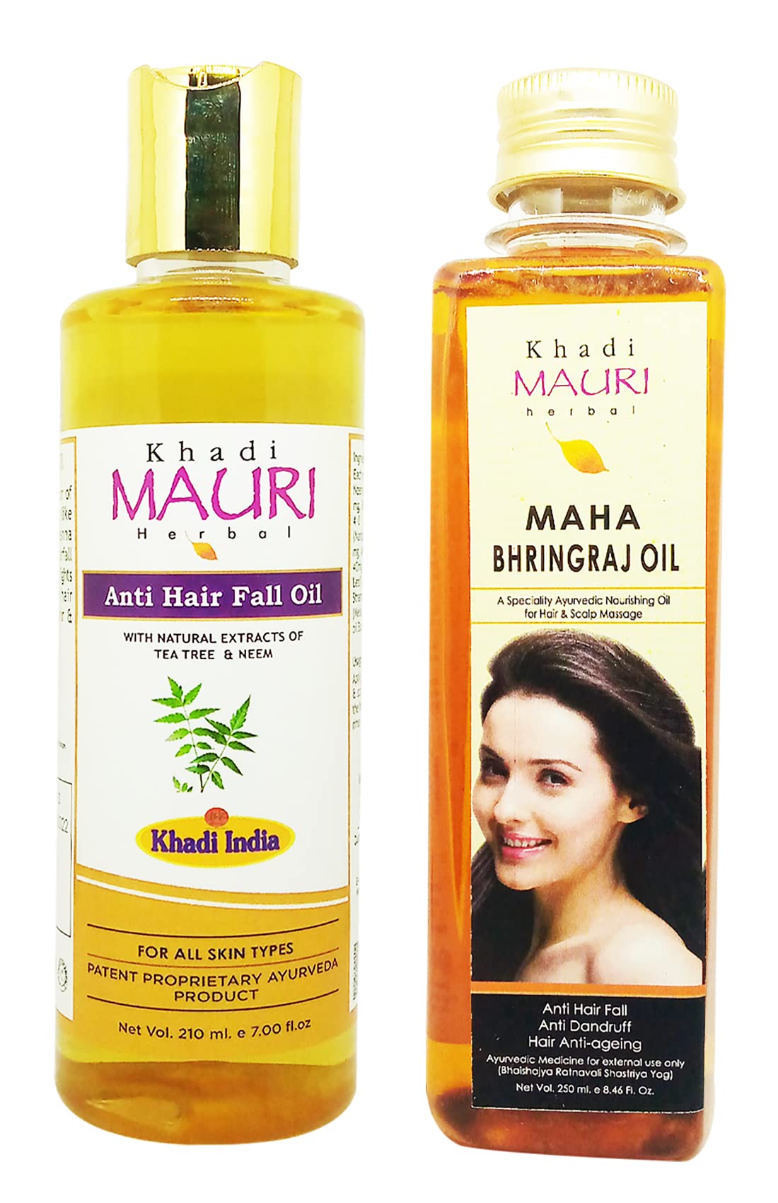 Mauri Anti Hair Fall & Maha Bhringraj Hair Oil - Pack Of 2 (460 ml)