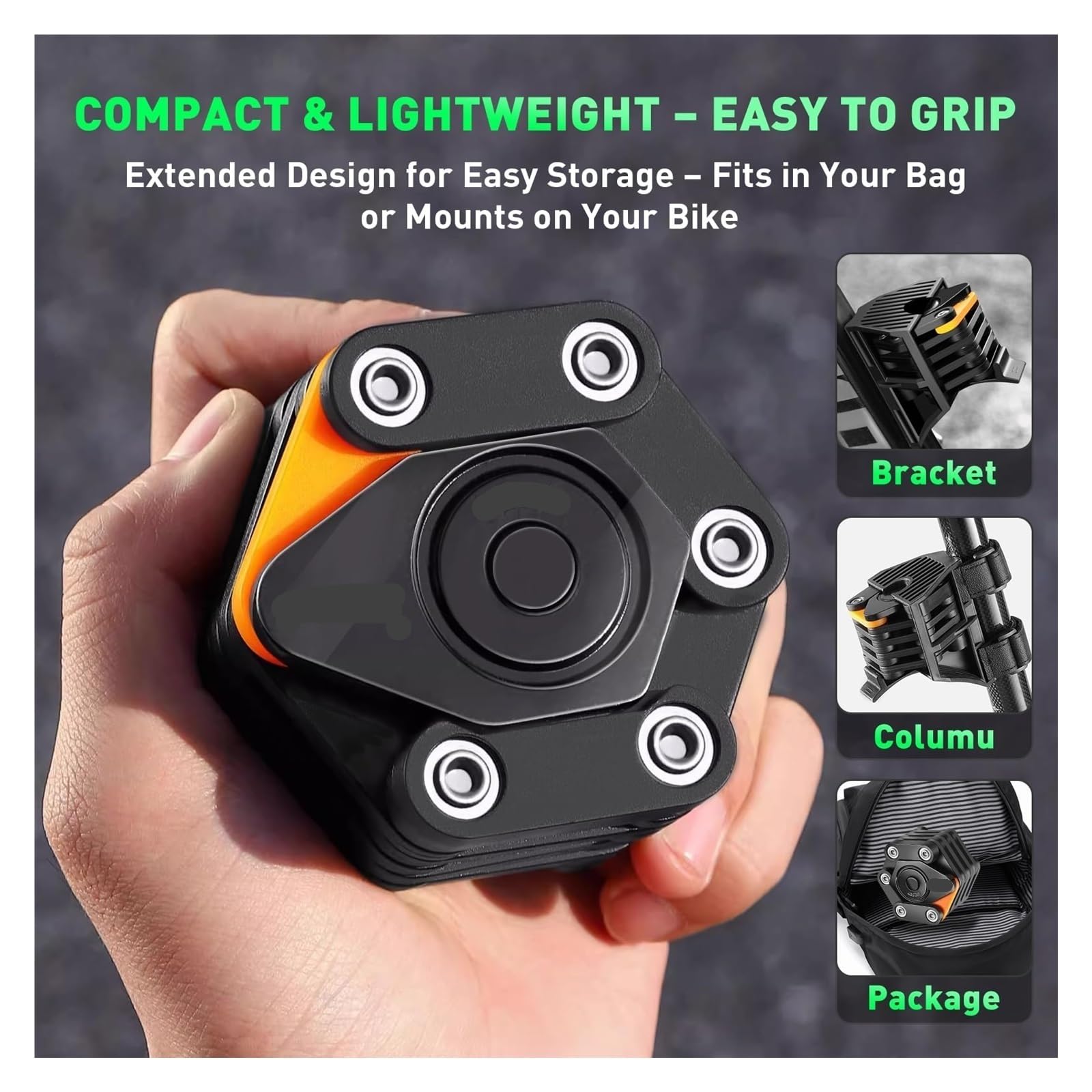 Lucchetto Monopattino Elettrico Pieghevole Lucchetto Bici Combinazione Antifurto Alta Sicurezza Catena per Bicicletta Elettrica Moto Serratura a 4 Cifre con Supporto