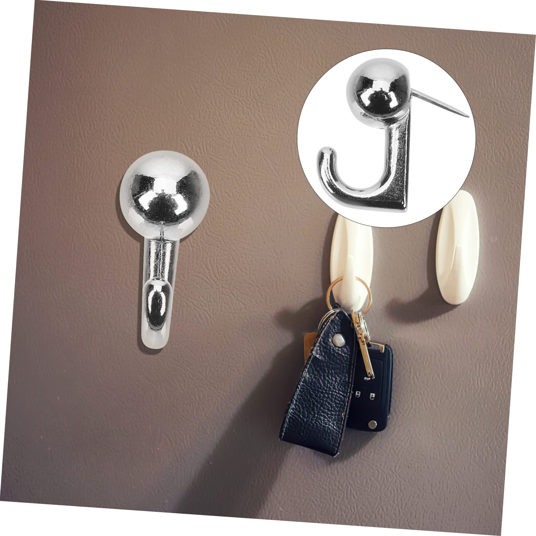SHINEOFI 120 piezas Gancho Metálico Push Pin con para Colgar Cuadros sin Taladro Duradero para Tableros de Corcho y Paredes de Soporte Seguro para Marcos y Decoraciones